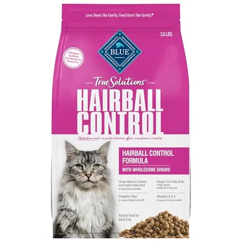 Blue Buffalo True Solutions Hairball Control Adult Dry Cat Food, Chicken, 3.5-lb Bag