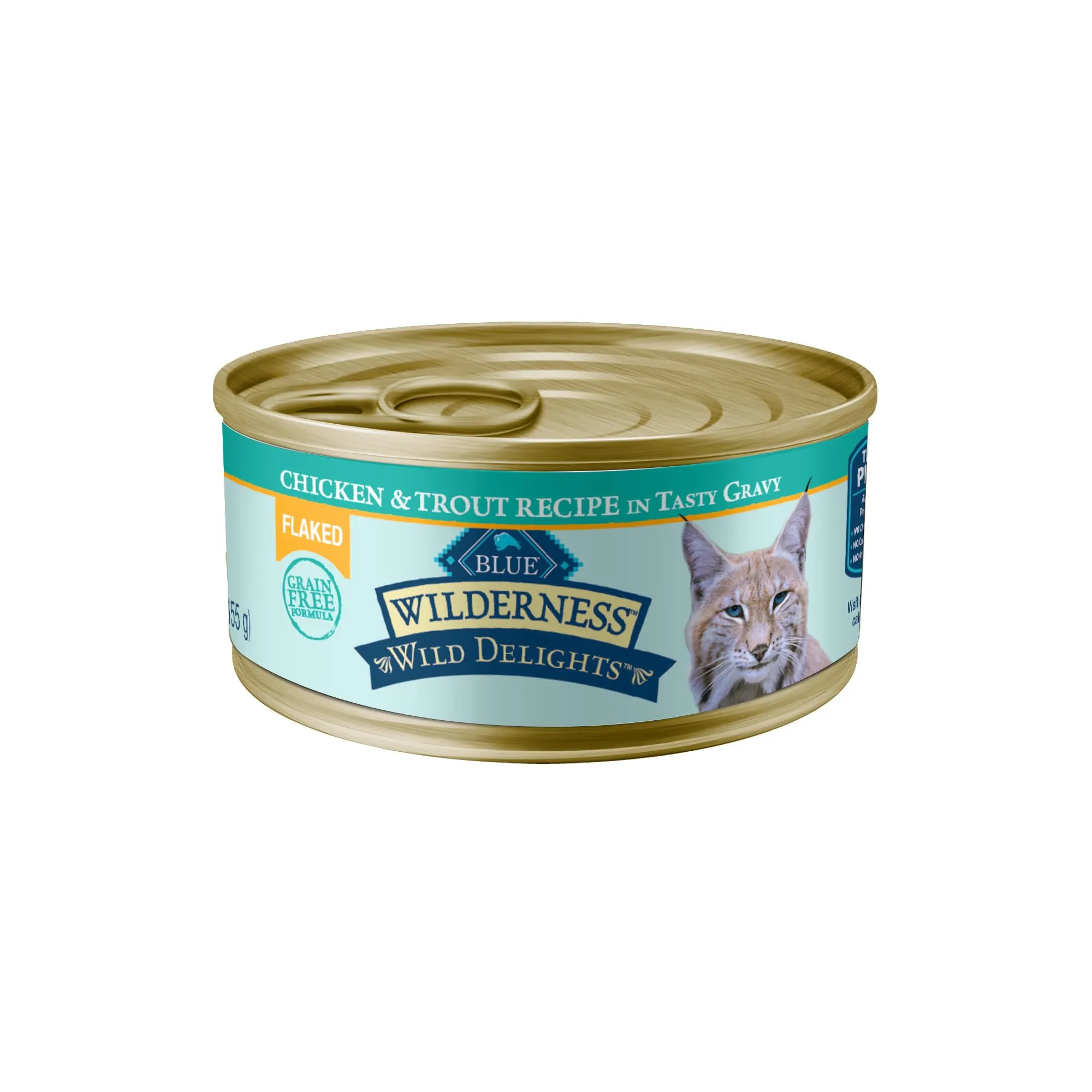 Blue Buffalo Wilderness Wild Delights High-Protein Grain-Free Cat Food Chicken & Trout 24 Cans