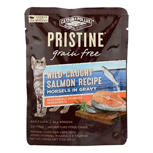 Castor & Pollux Gluten-Free Salmon Cat Food Can, 3 oz, Allergy-Friendly, USA Made