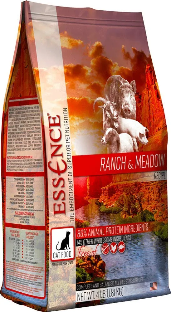 Essence Ranch & Meadow CAT Recipe - 86% Protein from Sustainable Animal Sources