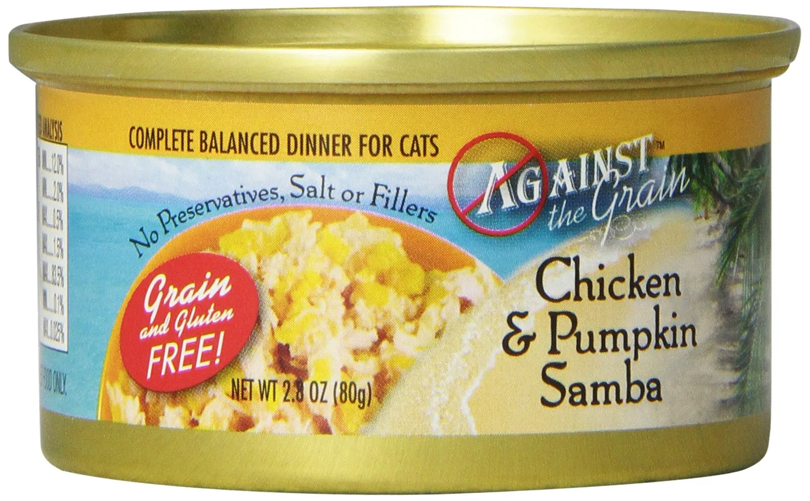 Evanger's 24-Pack ATG Chicken & Pumpkin Samba Cat Food, 2.8-Ounce, High-Quality Ingredients