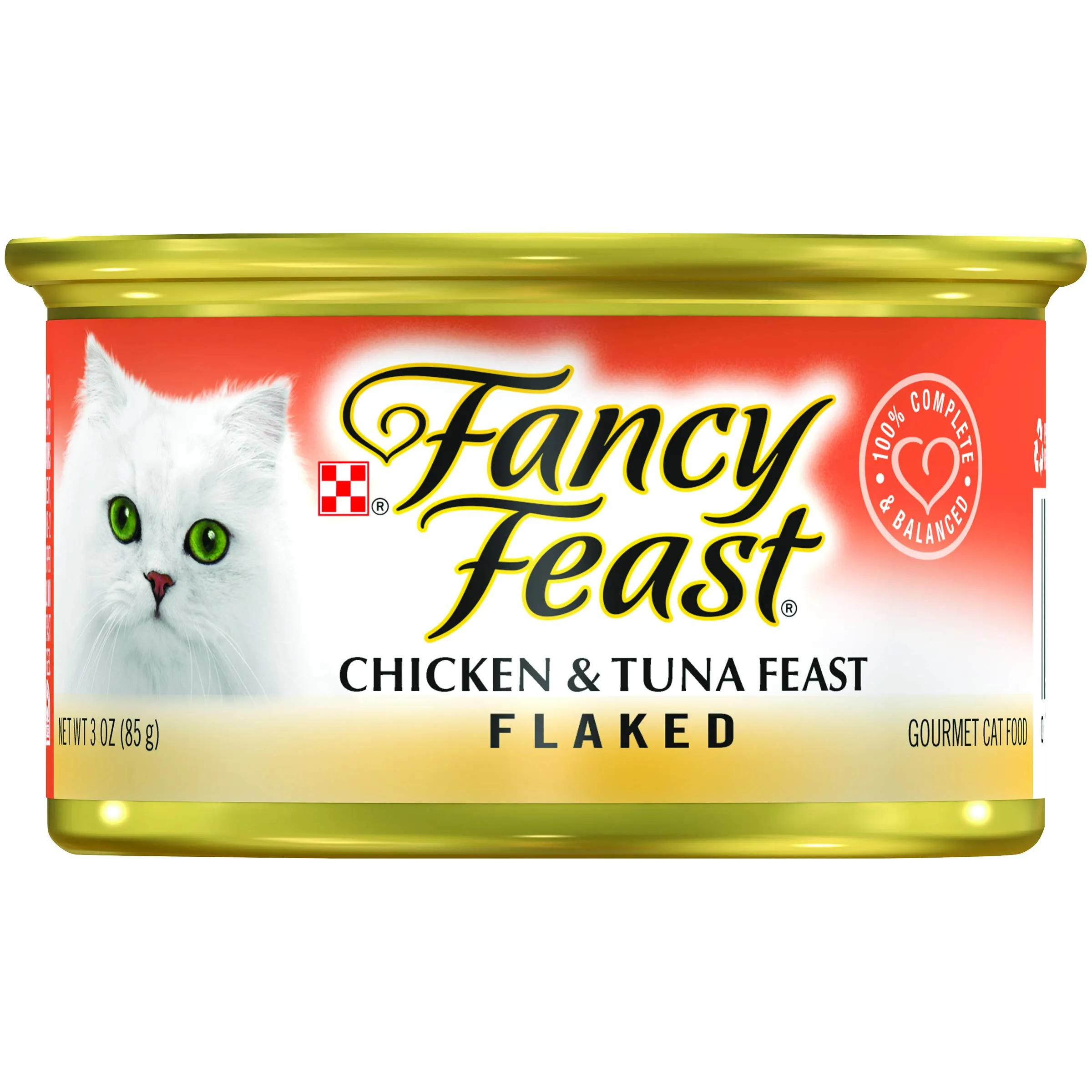 Fancy Feast Flaked Chicken & Tuna Cat Food, 3 oz, 100% Complete & Balanced Nutrition