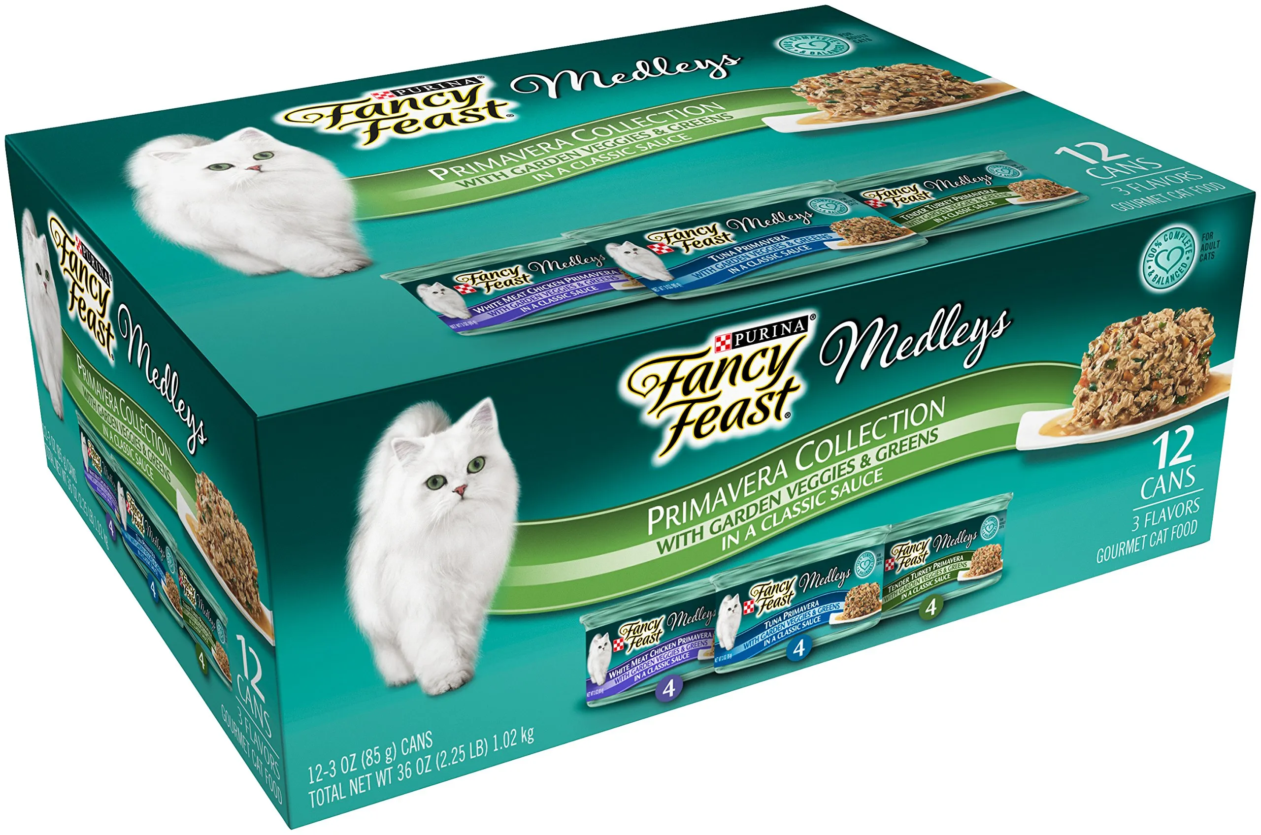 Fancy Feast Purina Elegant Medleys Primavera Collection Cat Food Variety Pack, 36 oz