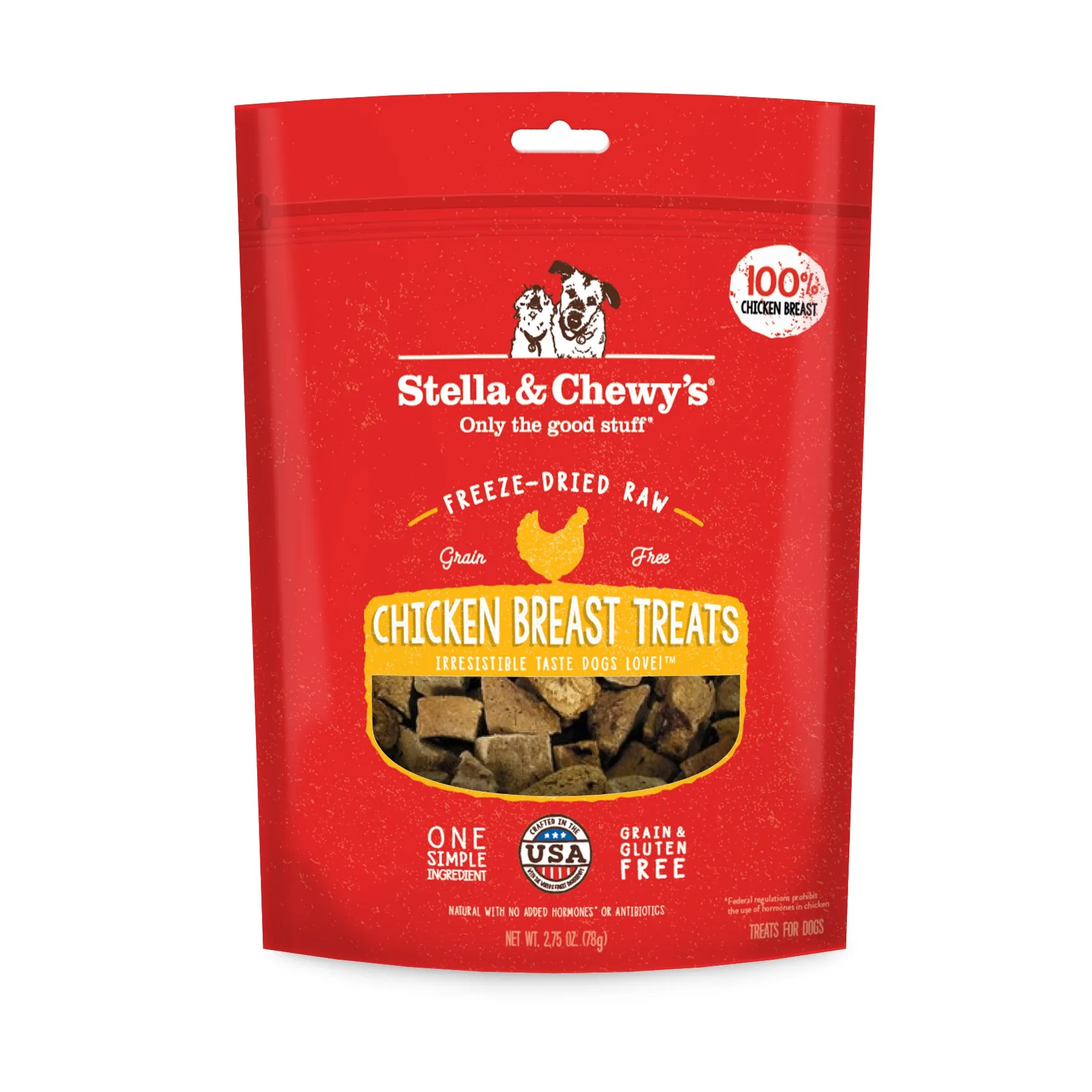 Stella & Chewy's Freeze-Dried Raw Chicken Breast Treats, 2.75 oz, Natural Dog Rewards